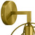 Perimeter Brass Wall Sconce Light Fixture, Brass Metal Steel Steel, Gold 13862