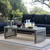 Aura Rattan Outdoor Patio Coffee Table, Rattan, Wicker, Glass, Grey Gray 13867