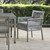 Aura Outdoor Patio Wicker Rattan Dining Armchair, Rattan Wicker, Grey Gray 13868