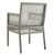 Aura Outdoor Patio Wicker Rattan Dining Armchair, Rattan Wicker, Grey Gray White 13870