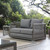Aura Outdoor Patio Wicker Rattan Loveseat, Rattan Wicker, Grey Gray 13876