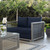Aura Outdoor Patio Wicker Rattan Loveseat, Rattan Wicker, Grey Gray 13877