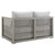 Aura Outdoor Patio Wicker Rattan Loveseat, Rattan Wicker, Grey Gray White 13878
