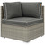 Repose Outdoor Patio Corner, Sunbrella Rattan Wicker, Dark Grey Gray 13891