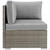 Repose Outdoor Patio Corner, Sunbrella Rattan Wicker, Grey Gray 13892