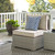 Repose Outdoor Patio Armless Chair, Sunbrella Rattan Wicker, Light Gray Beige 13898