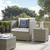 Repose Outdoor Patio Armchair, Sunbrella Rattan Wicker, White Light Gray 13911