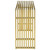 Gridiron Stainless Steel Console Table, Metal Steel Stainless Steel Glass, Gold 14059
