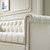 Heritage Upholstered Velvet Sofa, Velvet Fabric, Ivory White 14125
