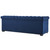 Heritage Upholstered Velvet Sofa, Velvet Fabric, Navy Blue 14126