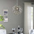Shine Pendant Chandelier, Metal Steel, Silver 14150