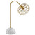 Salient Brass and Faux White Marble Table Lamp, Brass Metal Steel, Gold 14153