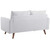 Revive Upholstered Fabric Loveseat, Fabric, White 14160