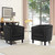 Prospect 2 Piece Velvet Armchair Set, Velvet Fabric, Black 14230