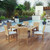 Marina 7 Piece Outdoor Patio Teak Outdoor Dining Set, Wood, White Natural 14283