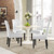 Confer Dining Side Chair Vinyl Set of 4, Faux Vinyl Leather, White 14320