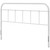Serena Queen Steel Headboard, Queen Size, Metal Steel, White, 14401