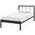 Gwen Twin Bed Frame, Twin Size, Metal Steel, Brown, 14412