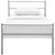 Alina Twin Platform Bed Frame, Twin Size, Metal Steel, Grey Gray, 14434