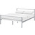 Alina Queen Platform Bed Frame, Queen Size, Metal Steel, Grey Gray, 14440