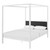 Raina Queen Canopy Bed Frame, Queen Size, Metal Steel, Multi Grey Gray, 14443