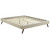 Loryn Full Fabric Bed Frame with Round Splayed Legs, Full Size, Fabric, Beige, 14466