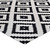 Alika Abstract Diamond Trellis 5x8 Area Rug, Fabric, Multi White Black 14744
