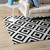 Alika Abstract Diamond Trellis 8x10 Area Rug, Fabric, Multi White Black 14745