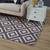 Alika Abstract Diamond Trellis 5x8 Area Rug, Fabric, Multi Grey Gray 14750