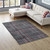 Kaja Abstract Plaid 5x8 Area Rug, Fabric, Multi Black 14794