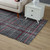 Kaja Abstract Plaid 5x8 Area Rug, Fabric, Multi Black 14794