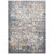 Minu Distressed Floral Lattice 5x8 Area Rug, Fabric,  Multi Blue 14813