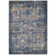 Minu Distressed Floral Lattice 5x8 Area Rug, Fabric,  Multi Blue 14816