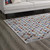 Gemma Chevron Mosaic 4x6 Area Rug, Fabric, Multi Colorful 14824