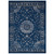 Lilja Distressed Vintage Persian Medallion 5x8 Area Rug, Fabric,  Blue 14883