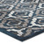 Kalinda Rustic Vintage Moroccan Trellis 5x8 Area Rug, Fabric, Multi Navy Blue 14887