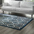 Kalinda Rustic Vintage Moroccan Trellis 8x10 Area Rug, Fabric, Multi Navy Blue 14888