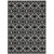 Frame Transitional Moroccan Trellis 5x8 Area Rug, Fabric, Multi Black 14899