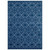 Frame Transitional Moroccan Trellis 5x8 Area Rug, Fabric, Multi Navy Blue 14901