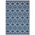 Frame Transitional Moroccan Trellis 5x8 Area Rug, Fabric, Multi Navy Blue 14903