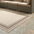 Rim Solid Border Borderline 8x10 Indoor and Outdoor Area Rug, Fabric, Multi Beige 14940