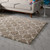 Solvea Moroccan Trellis 5x8 Shag Area Rug, Fabric, Multi Beige 14971