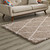 Toryn Diamond Lattice 5x8 Shag Area Rug, Fabric, Multi Beige 14983