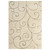Burgeon Scrolling Vine 5x8 Shag Area Rug, Fabric, Multi Beige 15007