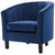 Prospect Channel Tufted Upholstered Velvet Armchair, Velvet Fabric, Navy Blue 15058