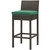 Conduit Outdoor Patio Wicker Rattan Bar Stool, Rattan Wicker, Green Brown 15132