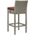 Conduit Outdoor Patio Wicker Rattan Bar Stool, Rattan Wicker, Red Gray 15143