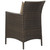 Conduit Outdoor Patio Wicker Rattan Dining Armchair, Rattan Wicker, Brown 15158