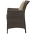 Conduit Outdoor Patio Wicker Rattan Dining Armchair, Rattan Wicker, Brown 15158