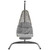 Landscape Hanging Chaise Lounge Outdoor Patio Swing Chair, Rattan Wicker, Grey Gray 15184